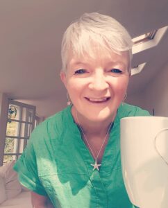 Helen from Fenteroon Holiday Cottages modelling the Sennen Starfish Necklace